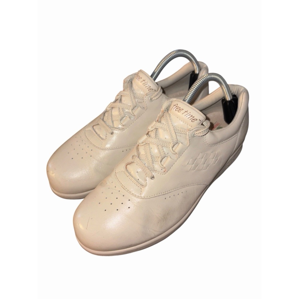 SAS Free Time Comfort Sneakers Walking Shoes Sz 9.5 M Cream Leather‎ Comfort